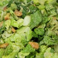 Caesar Salad · Romaine lettuce, grated Parmesan cheese, croutons and creamy Caesar dressing.