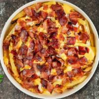 Bacon Of Hope Cheese Fries · Idaho potato fries cooked until golden brown and garnished with salt, melted cheddar cheese,...