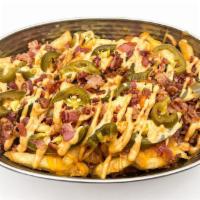 Southwest Fries · Bacon, cheddar, mozzarella, jalapenos, chipotle mayo