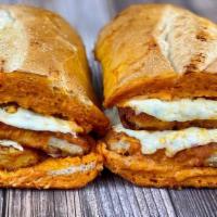 Sloppy Vodka Parm Sub! · Crispy chicken, signature vodka sauce and mozzarella cheese