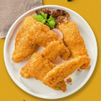 Chicken Tenders · Chicken tenders breaded and fried until golden brown. (4 pieces)