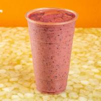 Berry Power Smoothie · Peanut butter, bananas, strawberries and almond milk.