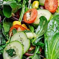 Palesa'S Garden In A Bowl · Vegetarian, vegan, gluten free. Organic. Mixed green salad, cucumber, mint, cherry tomatoes,...