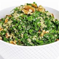 Daouda'S Kale Quinoa Salad · Vegetarian, vegan, gluten free. Organic. Kale salad served with quinoa, scallions, evergreen...