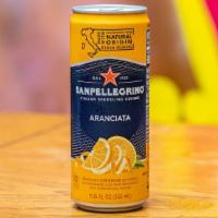 Aranciata · San pellegrino, an Italian sparkling orange beverage.