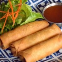 Vegetable Spring Rolls · deep fried vegetable, jelly noodle, in rice wrapper, sweet chili sauce