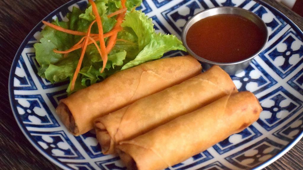 Vegetable Spring Rolls · deep fried vegetable, jelly noodle, in rice wrapper, sweet chili sauce