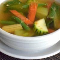 House Soup · mixed vegetable, jelly noodle in light clear soup