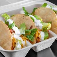 Grilled Chicken  Tacos  Box (3Pcs) · Grilled Chicken, Fajita Veggies, Pico de Gallo, Corn Salsa, Mexican Cheese, Fresh Cilantro.