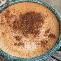 Medicinal Shroom Latte · Reishi (mushroom extract), maca root, coconut sugar, espresso, and almond milk