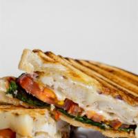 The Teriyaki Panini · Hot sandwich with grilled chicken, grilled vegetables, Jarlsberg cheese and teriyaki sauce. ...