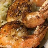 Grilled Shrimp With Rice · 6 jumbo Grilled Shrimps Served over rice.