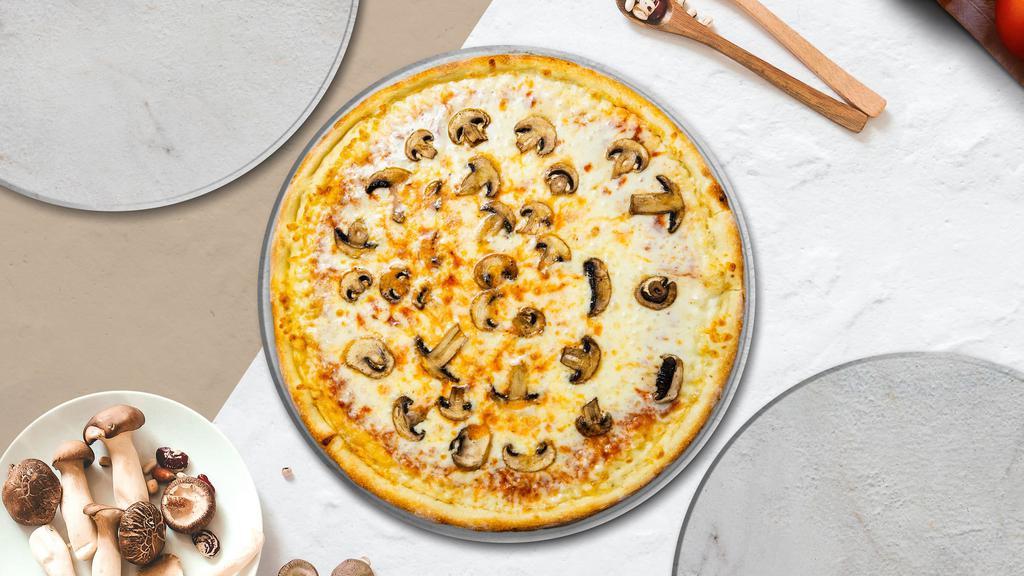Gluten-Free Shroom Goes Boom Pizza · Low Carb and Gluten-Free! All the taste. This pizza has your favorite mushrooms on top of a 10' gluten free cauliflower crust pizza of vegan cheese and homemade tomato sauce.