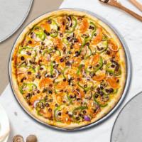 Gluten-Free Vegan Veggie Voyager Pizza · Low Carb, Gluten-Free and Vegan! All the taste.  Eating pizza never felt so healthy with our...