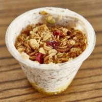 The Works - Quinoa Kitchen Parfait · A delicious and healthy treat. Low fat vanilla yogurt, coconut oil, cashews, cranberries, ci...