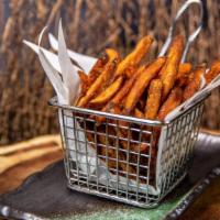 Sweet Potato Fries · Sweet potato fries with sea salt served with our crack house sauce.