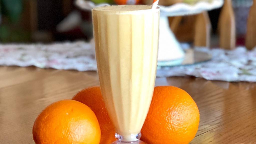 Orange Creamsicle Milkshake · Vanilla ice cream, vanilla syrup and fresh squeezed orange juice.