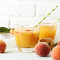 Peach Juice · Our delicious peach juice. Severed in a 16oz cup.