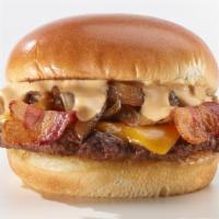 Bacon Cheese · Classic burger seasoned with our signature searing spice with aged cheddar cheese, smoked ba...