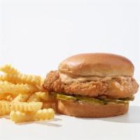 Crispy Chicken Combo · Golden fried Chicken breast with mayo and pickles. Your choice of traditional or spicy with ...