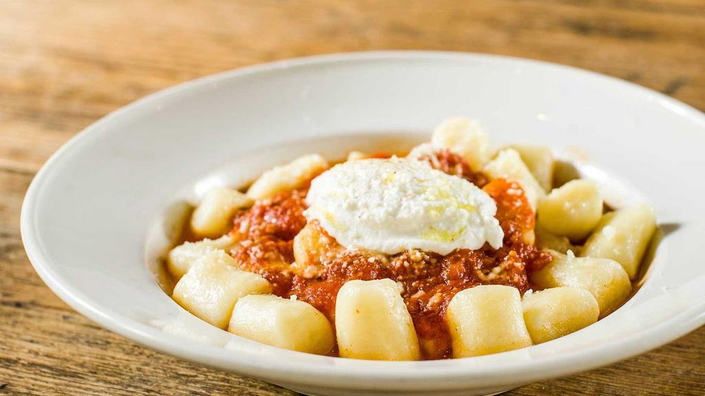 Houase-Made Gnocchi Marinara & Fresh Ricotta  · House-made gnocchi served with our marinara, a dollop of fresh ricotta cheese, grated pecorino romano cheese and a drizzle of olive oil.