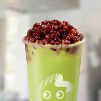 Red Bean Matcha Latte · Japanese matcha with sweet red bean and milk. Made with Lactaid fresh milk. Lactose free.