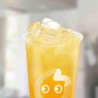 Mango Yakult · Tropical fruity blend with sweetened probiotic Yakult. Contains yogurt. Caffeine-free.