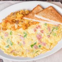Western Omelette · Peppers on onion and ham. Served with homefries and toast.