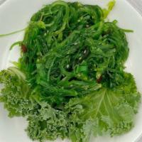 Seaweed Cold Wakame Salad 6 Oz · Seaweed, sesame seeds, black fungus, red chili pepper