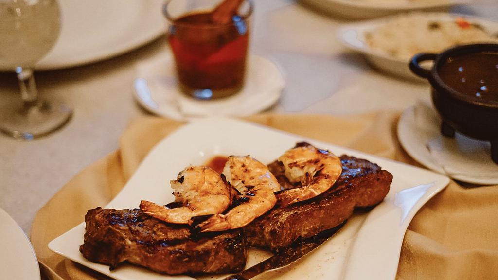 Shell Steak W/ Shrimp · 