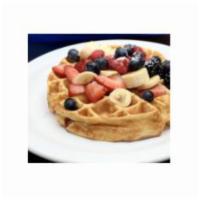 Waffle And Fruit · Seasonal fruit. Served with grade A pure maple syrup.