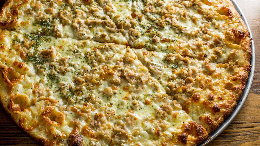 Clam Pie (Half Topping) · Fresh garlic, parsley and olive oil with sprinkle of grated cheese.