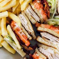 Turkey Club · All white meat, bacon, lettuce and tomato