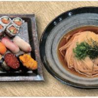Premium Omakase · come with FULL-SIZE CHOICE OF UDON. tuna, salmon, hamachi, white fish, scallop, unagi, uni, ...