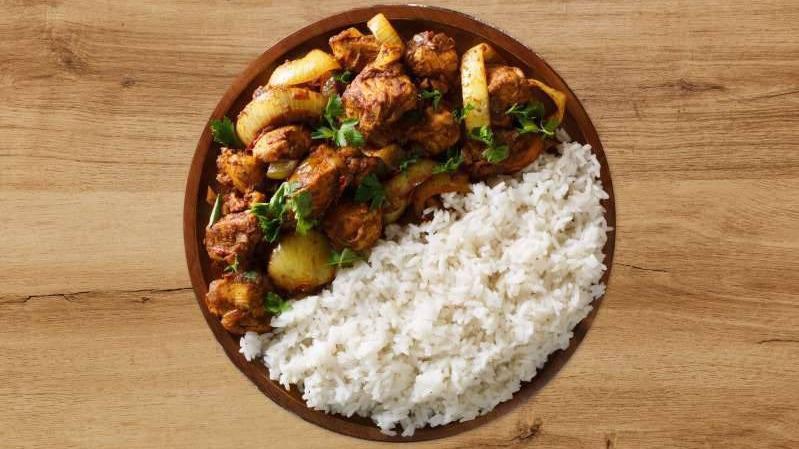 Mix Platter · One meat and one vegetable curry with
basmati rice.