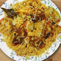 Mutton Biryani · Fragrant long-grained rice layered with Mutton cooked in mixture of spices