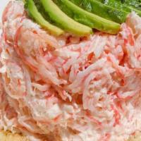 Tb-10. Granola Crab Salad · Imitation crab meat and cucumber with vegan spicy mayo and hemp granola.
