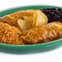 Enchilada Cbo · Two corn tortillas stuffed w/ your choice of shredded chicken, grilled chicken, ground beef,...