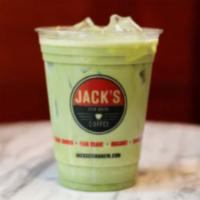 Iced Matcha Latte · A rich and creamy mixture of ground matcha and milk served over ice.