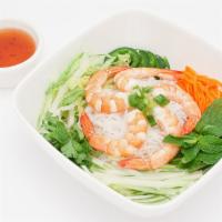 Shrimps Vermicelli · Shrimps vermicelli bowl comes with lettuce, beansprout, pickle carrot& radish, cucumber, cil...