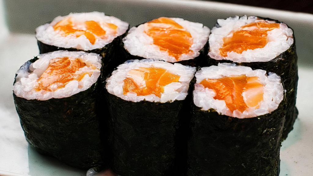 Salmon Roll* · * = raw consuming raw or undercooked meats, poultry, seafood, shellfish or eggs may increase your risk of foodborne illness.