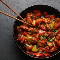 Authentic Chicken Manchurian · Spicy chicken pieces steamed formed into deep-fried dumplings