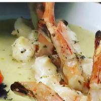 Shrimp Scampi Or Oreganata · Jumbo shrimp in lemon, butter, garlic, and white wine sauce.
