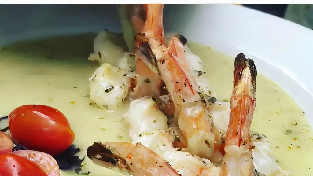 Shrimp Scampi Or Oreganata · Jumbo shrimp in lemon, butter, garlic, and white wine sauce.