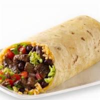 Burrito · 13 inch flour tortilla packed full with your choice of protein, rice, beans and toppings.