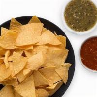 Chips And Salsa · Bag of house fried corn tortilla chips. Comes with your choice of house made salsa!