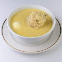 Inchicapi De Gallina / Corn And Peanut Hen Soup · Corn & peanut hen soup.