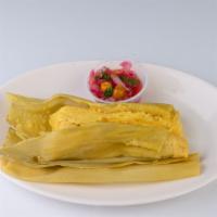 Humita Dulce / Sweet Corn Tamale · Sweet or salad corn tamale.