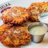 Single Potato Pancake · Served with sour cream & applesauce