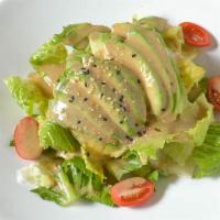 Avocado Salad · Spring mix, sliced avocado and cherry tomatoes, served with sesame dressing.